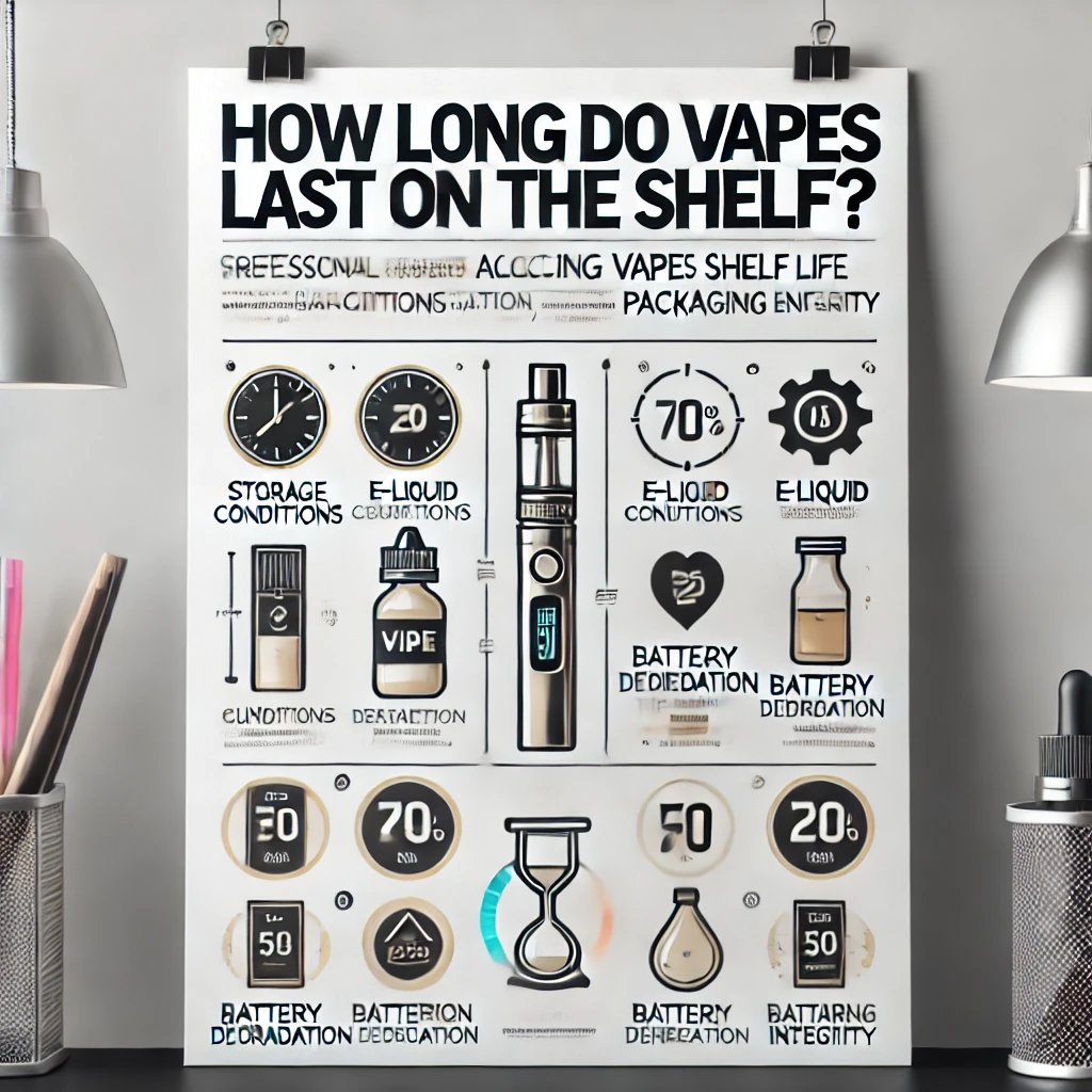 Hvor lenge varer vapes på hylla?