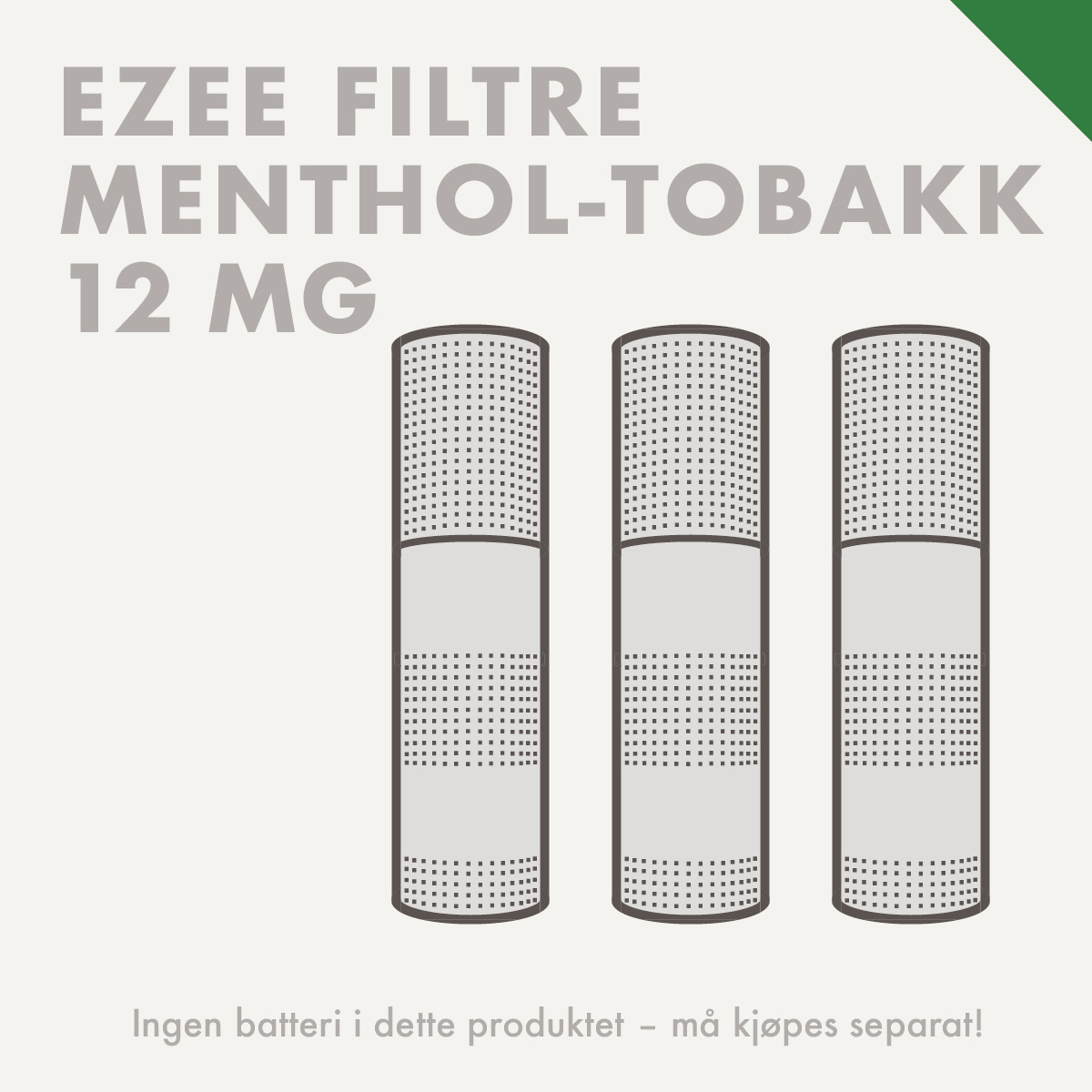 ezee e-sigarett filtre mentol 12mg nikotin 3 filtre