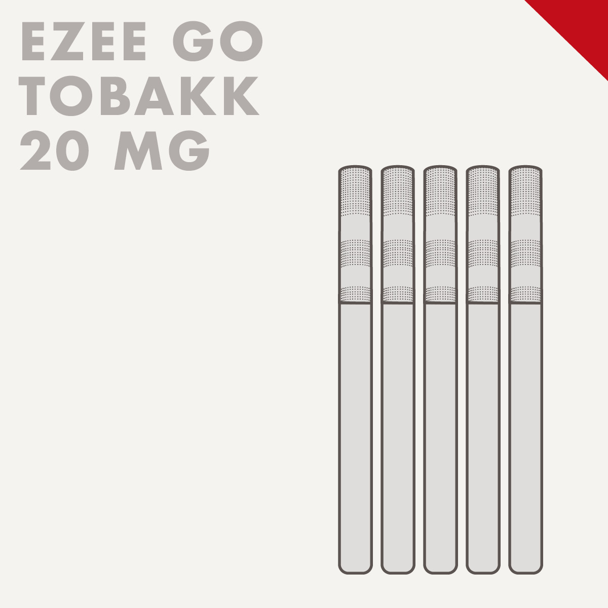 ezee go engangs vape e-sigarett tobakksmak 20mg nikotin