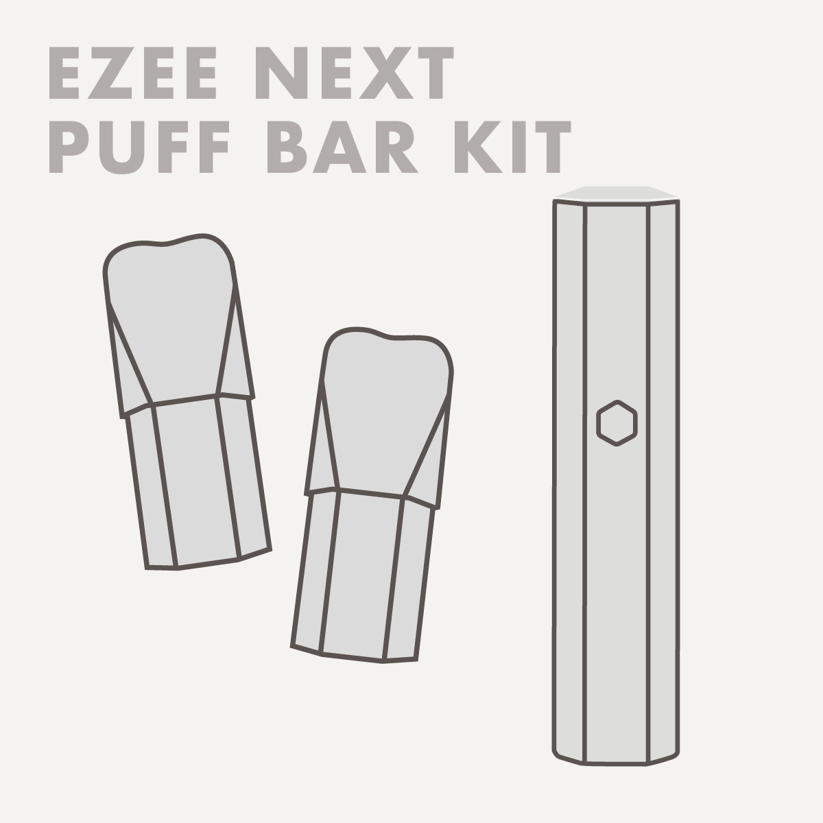 Ezee Next Puff Bar Startsett Svart - Tobakk 12mg
