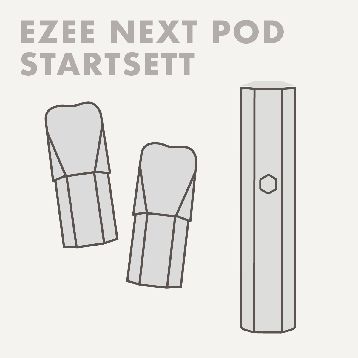 Ezee Next Pod Startsett Beige - Tobakk 20mg