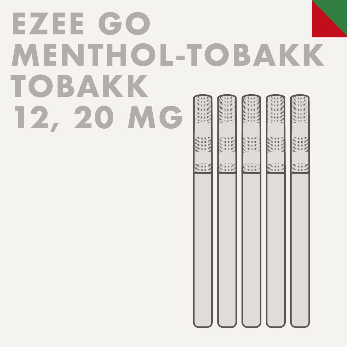 Ezee Go Engangs Vape pen mentol smak e-sigarett med nikotin