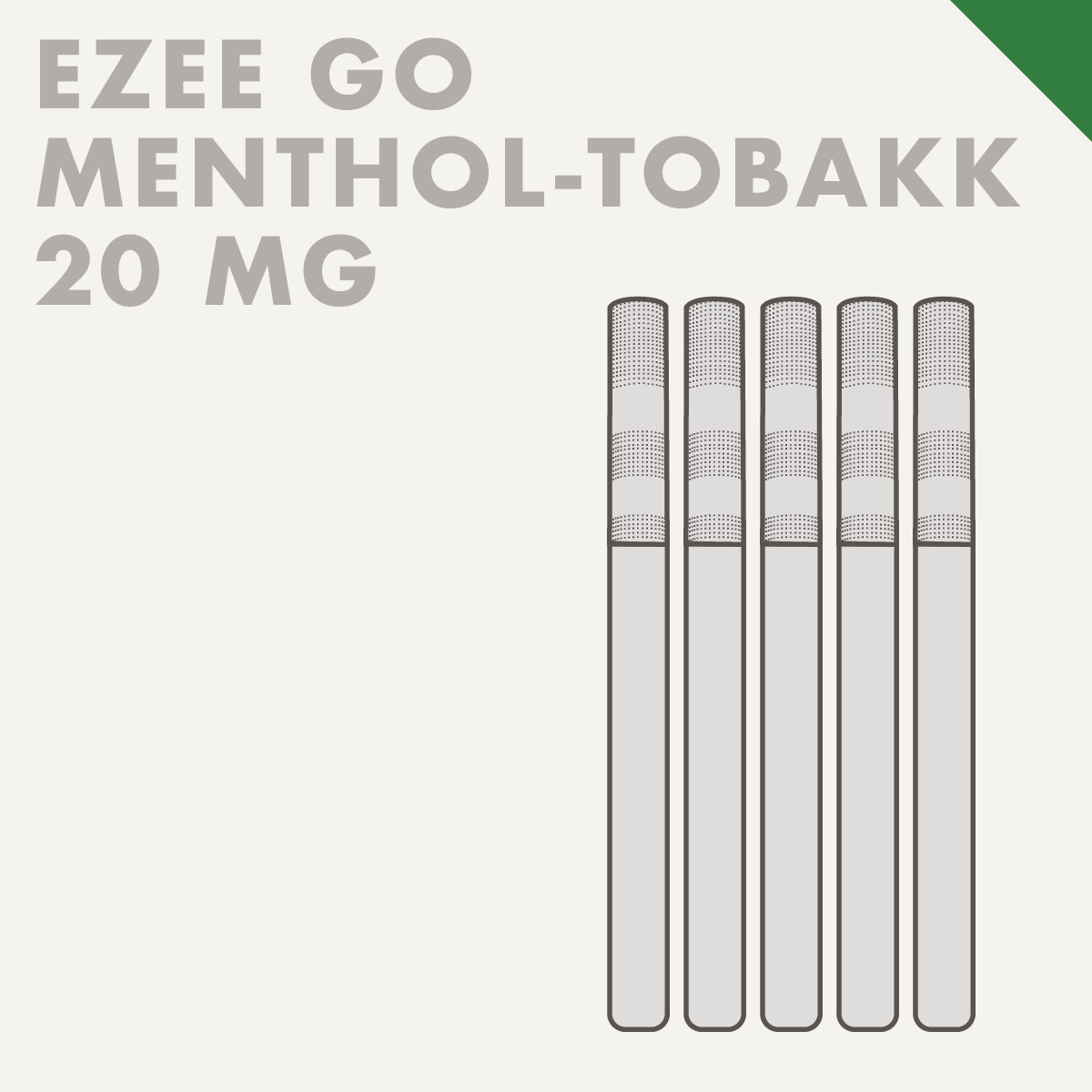 ezee go engangs vape e-sigarett mentol smak 20mg nikotin
