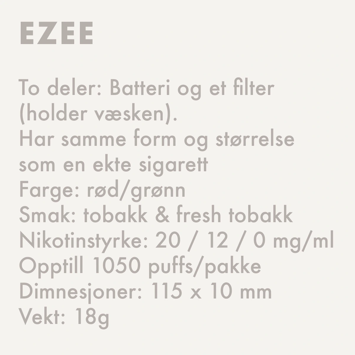 E-sigarett startpakke